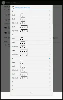 PolyRhythm Metronome android App screenshot 1