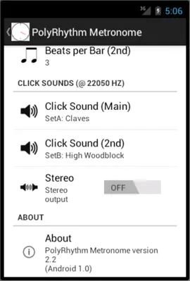 PolyRhythm Metronome android App screenshot 6